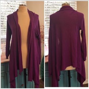 SOLD DKNY Silk cashmere asymmetric cardigan